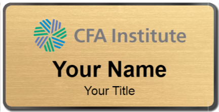 Custom name badges for CFA Institute