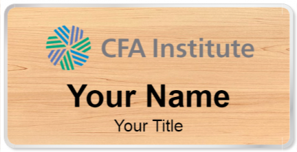Custom name badges for CFA Institute