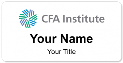 Custom name badges for CFA Institute