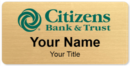 Custom name badges for Citzens Bank and Trust