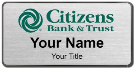 Custom name badges for Citzens Bank and Trust