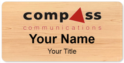 Custom name badges for Compass Communications