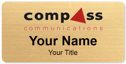 Custom name badges for Compass Communications