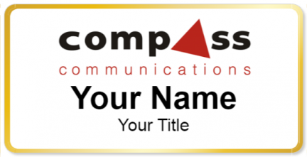 Custom name badges for Compass Communications