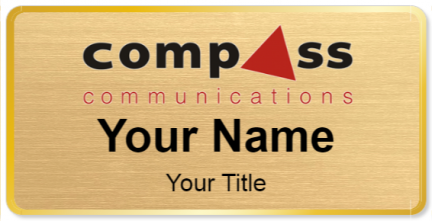 Custom name badges for Compass Communications