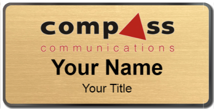 Custom name badges for Compass Communications