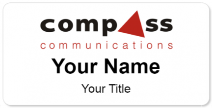 Custom name badges for Compass Communications