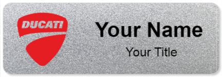 Custom name badges for Ducati