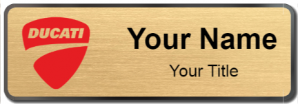 Custom name badges for Ducati