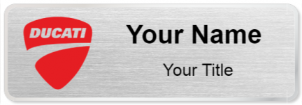 Custom name badges for Ducati