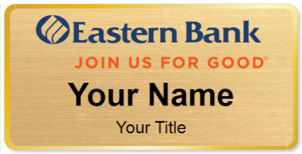 Custom name badges for Eastern Bank