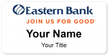 Custom name badges for Eastern Bank