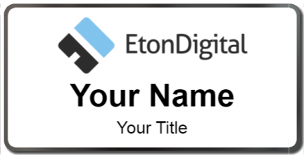 Custom name badges for Eton Digital