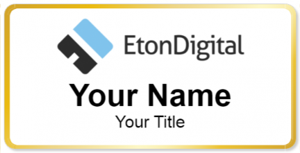 Custom name badges for Eton Digital