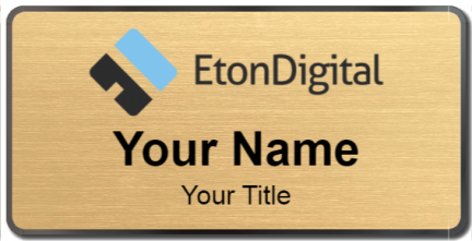 Custom name badges for Eton Digital