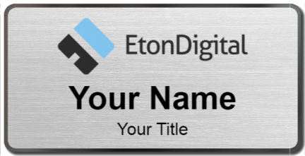 Custom name badges for Eton Digital