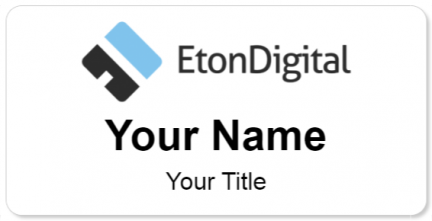 Custom name badges for Eton Digital