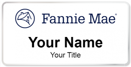 Custom name badges for Fannie Mae