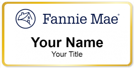 Custom name badges for Fannie Mae