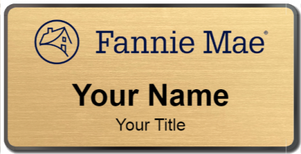 Custom name badges for Fannie Mae