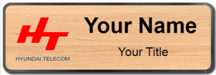 Custom name badges for Hyundai Telecom