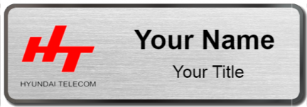 Custom name badges for Hyundai Telecom