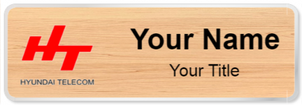 Custom name badges for Hyundai Telecom