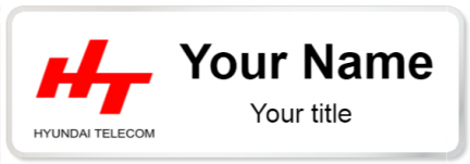 Custom name badges for Hyundai Telecom