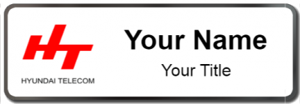Custom name badges for Hyundai Telecom