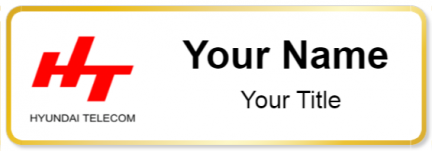 Custom name badges for Hyundai Telecom