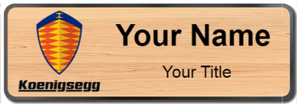 Custom name badges for Koenigsegg