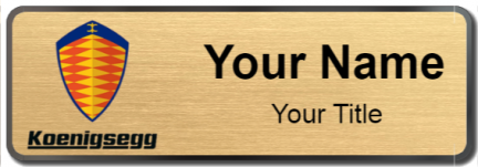 Custom name badges for Koenigsegg