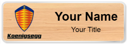 Custom name badges for Koenigsegg
