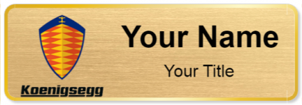 Custom name badges for Koenigsegg