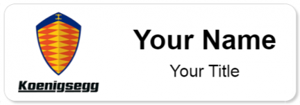 Custom name badges for Koenigsegg