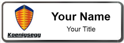Custom name badges for Koenigsegg