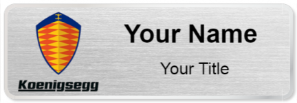 Custom name badges for Koenigsegg