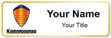 Custom name badges for Koenigsegg