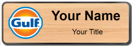 Custom name badges for Gulf Oil