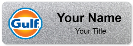 Custom name badges for Gulf Oil