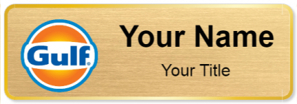 Custom name badges for Gulf Oil