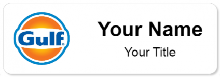 Custom name badges for Gulf Oil