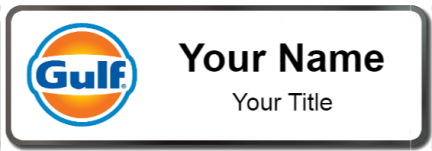 Custom name badges for Gulf Oil