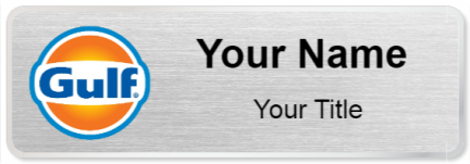 Custom name badges for Gulf Oil