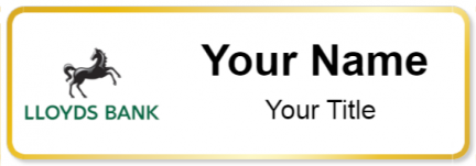 Custom name badges for Lloyds Bank