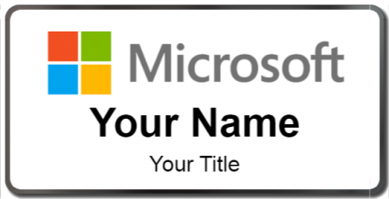Custom name badges for Microsoft