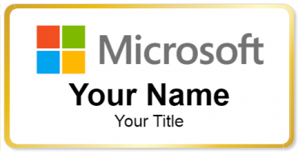 Custom name badges for Microsoft