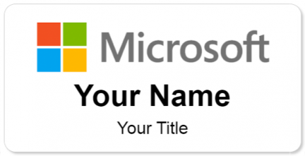 Custom name badges for Microsoft