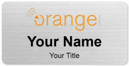 Custom name badges for Orange Telecom