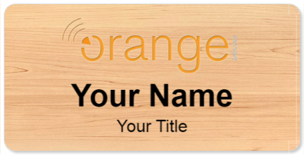Custom name badges for Orange Telecom